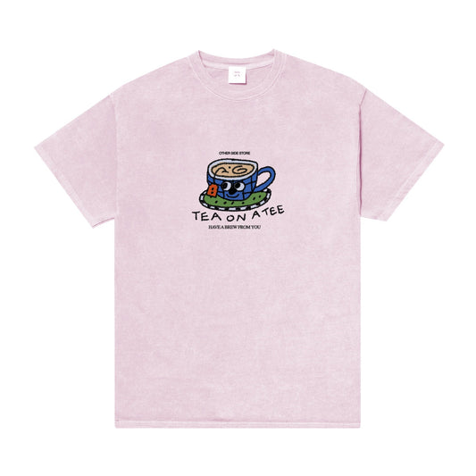 Other Side Store 'Tea on a Tee' Vintage Washed Tee - Light Pink