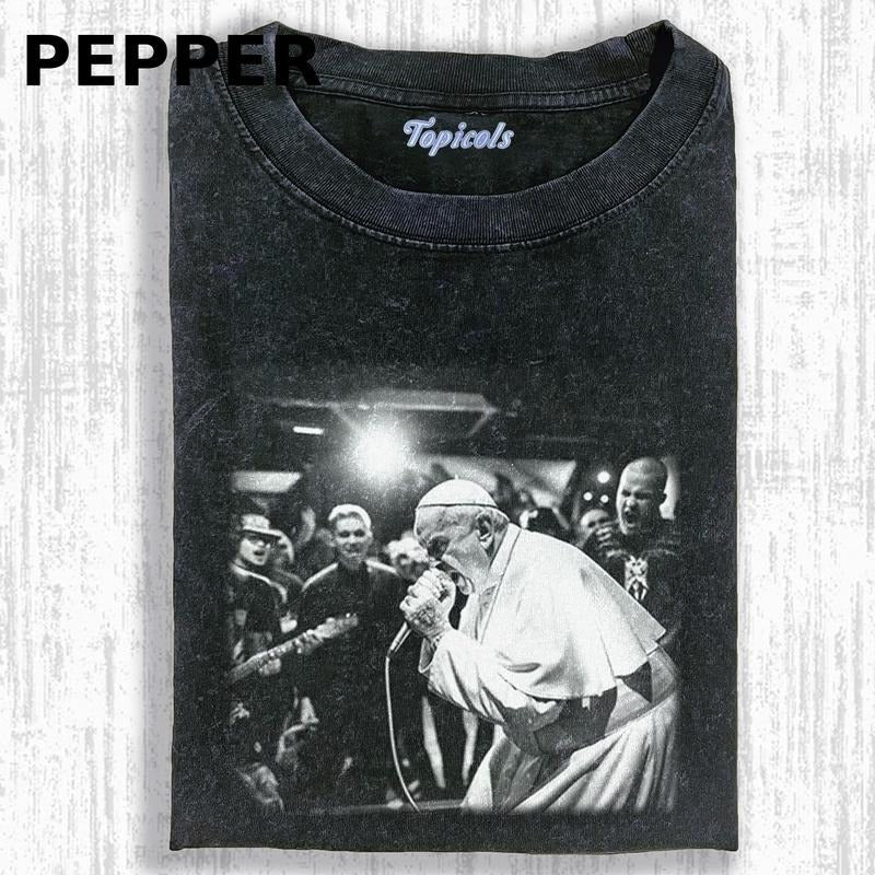 THE CRAZY POPE FUNNY T-SHIRT, Movies Tee, Unisex Meme Cringe Funny Dumb Shirt, Menswear Womenswear Streetwear Cotton...