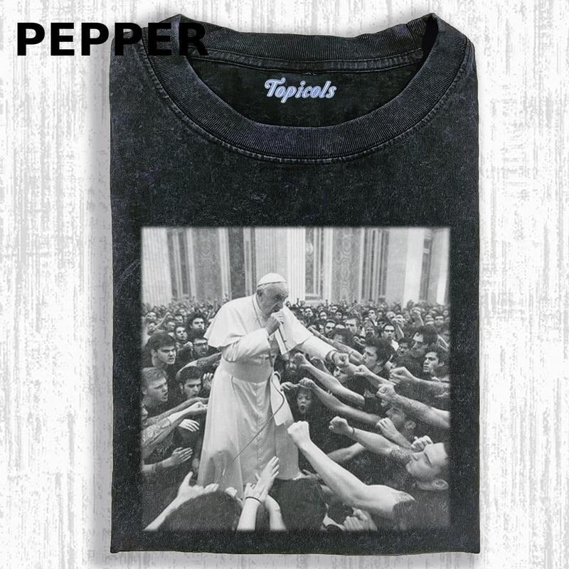 CRAZY POPE FUNNY POPE ALL STAR SHIRT Movies Meme Cringe Funny Dumb Shirt Menswear Womenswear Streetwear Cotton Comfort T-Shirts, Hoodie, Sweatshirt