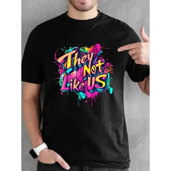 THEY NOT LIKE US SHIRT, NOT LIKE US SHIRT, THEY NOT LIKE US SHORT Sleeve T-Shirt for men, Casual men's crew neck shirt...