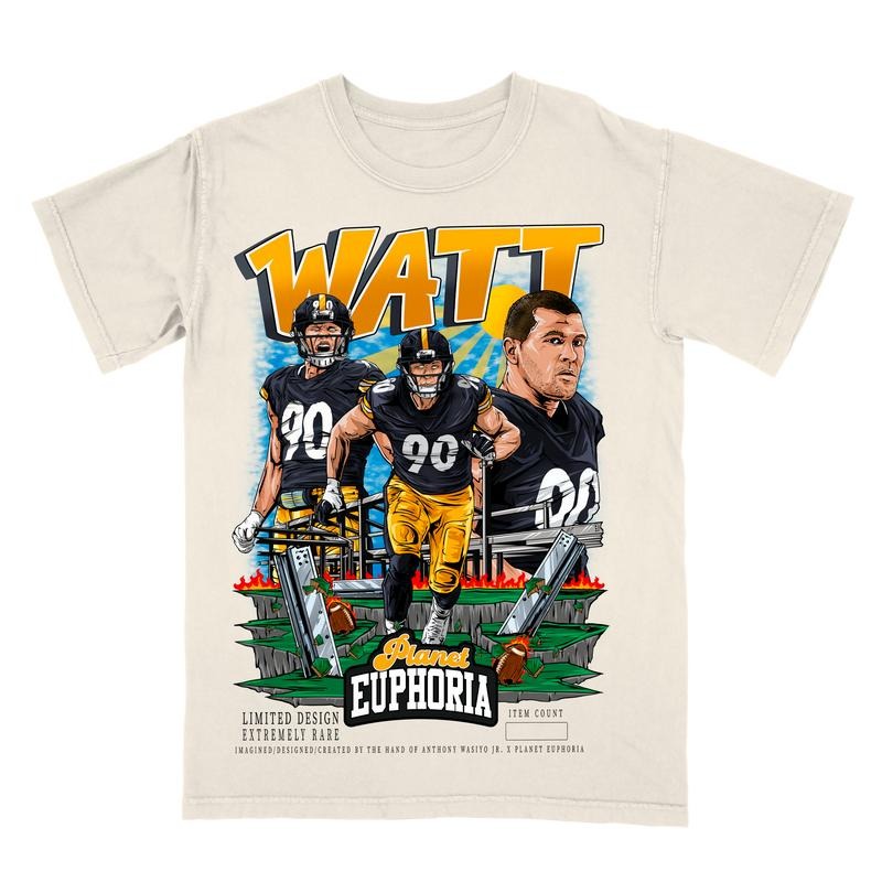 TJ Watt V2 Tee - Gift For Fan - Men's Casual T-shirt - Menswear Hoodie, Sweatshirt | HypeCrazeTee.com