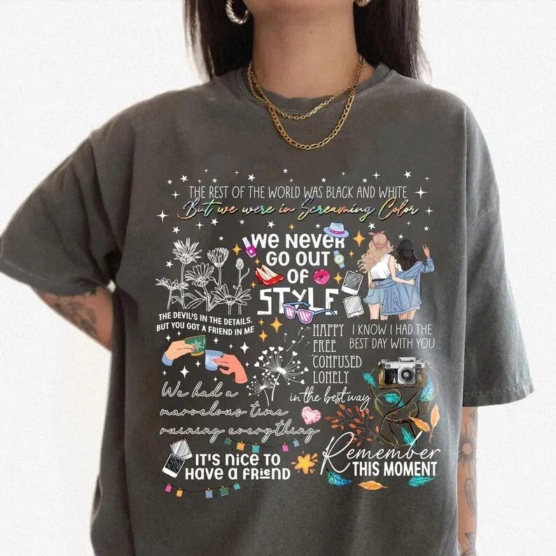 TL Svviftmass Quotes About Friendship Shirt, Friend Symbols & Lyrics Songs Shirt | Cozy Svviftiiee Friend Apparel, Gift...
