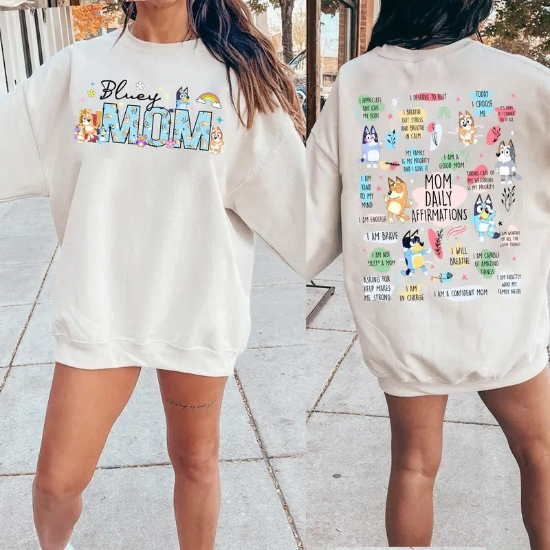 TRENDING Retro Mom Sweatshirt, Mom Shirt, Mom Daily Affirmation Shirt, Mama Shirt, Happy Mother's Day Shirt, Best Mom...