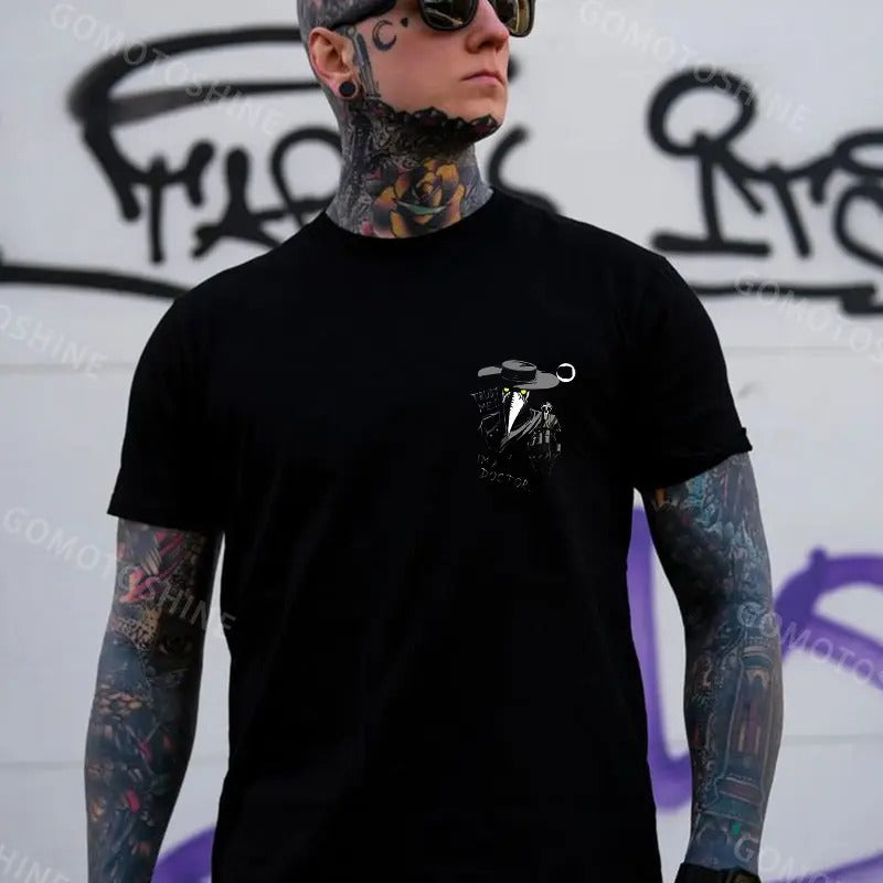 TRUST ME I'M A DOCTOR Crow Vintage Black Print T-Shirt Hoodie, Sweatshirt | HypeCrazeTee.com