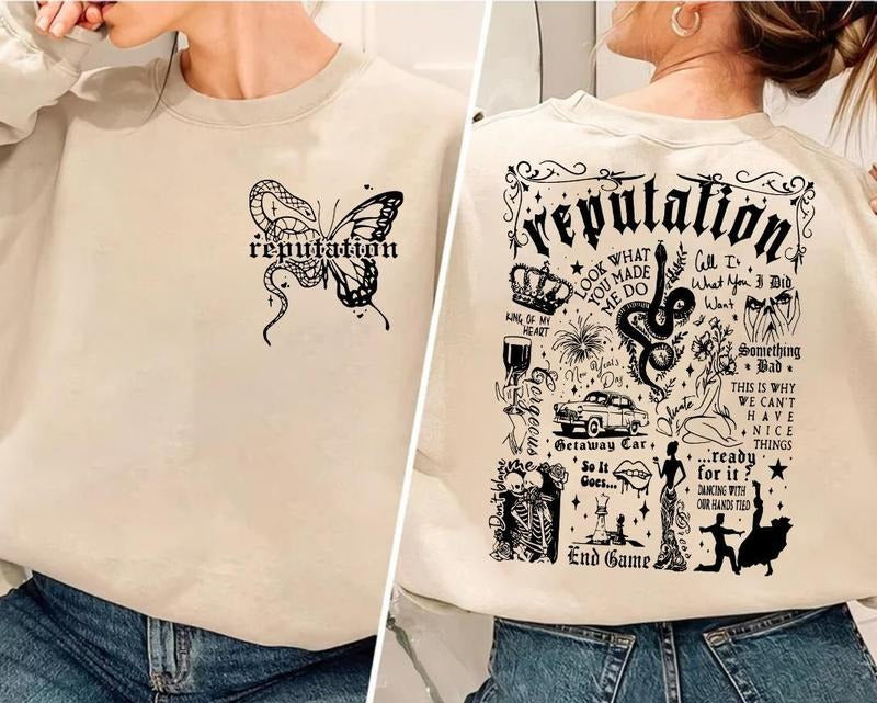 TS Reputation Snake Vintage Sweatshirt, Reputation Sweatshirt, Trendy Sweater T-Shirts, Hoodie | HypeCrazeTee.com