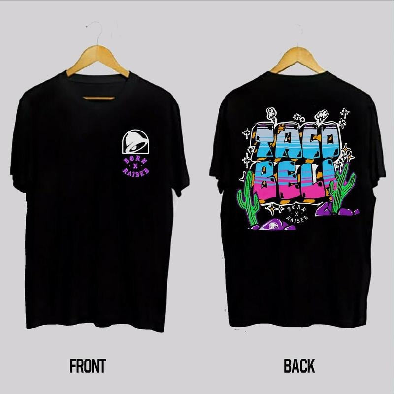Taco Bell Born Raised 60th Anniversary T-shirt, Taco Bell Shirt, Shirts For Women, For Men, Unisex Casual Top, Trendy...