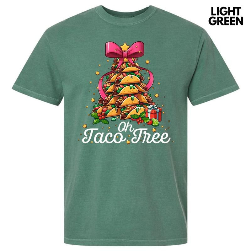 Taco Christmas Tree Comfort Colors T-Shirt 'NLB' Hoodie, Sweatshirt | HypeCrazeTee.com