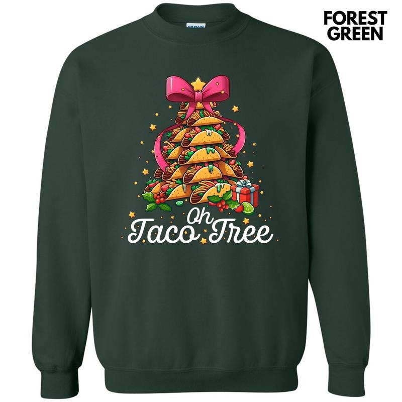 Taco Christmas Tree Sweatshirt 'NLB' T-Shirts, Hoodie | HypeCrazeTee.com