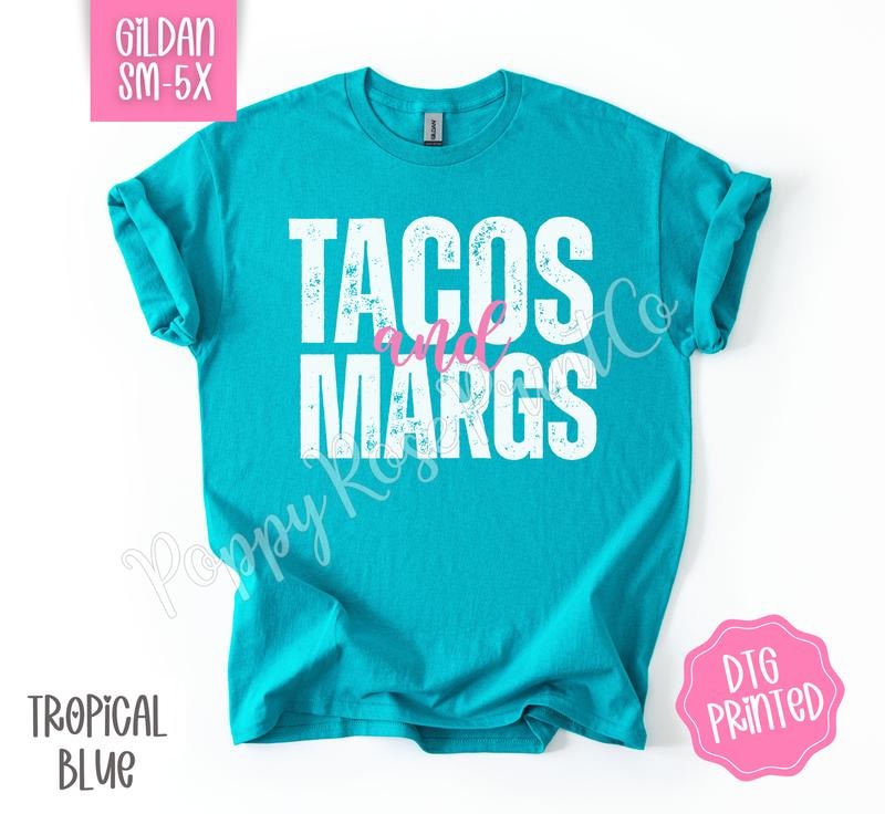 Tacos and Margs Gildan Shirt, Cute Summer Tshirt, Trendy Margarita Tee, Gift for Her Hoodie, Sweatshirt | HypeCrazeTee.com