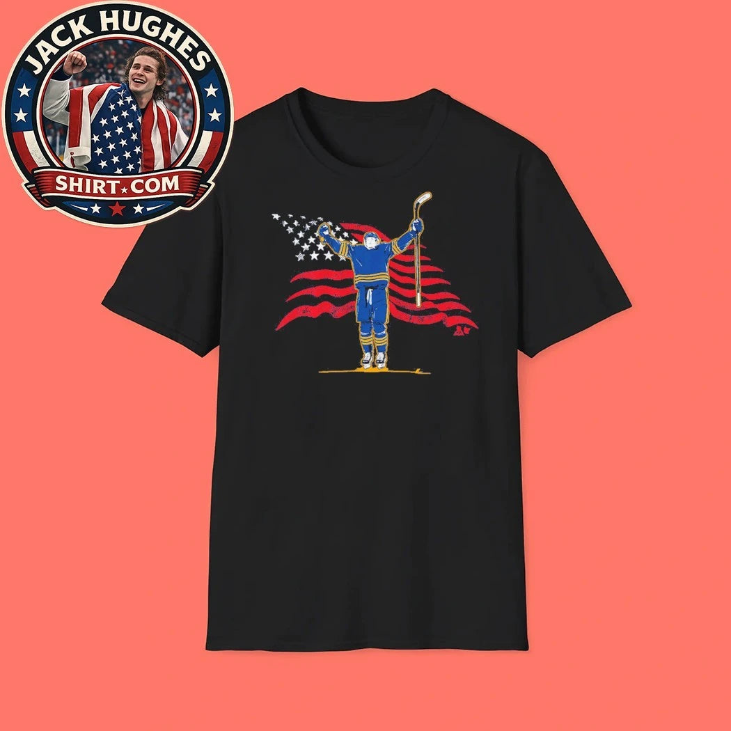 Tage Thompson Stars &amp; Stripes Superstar Pose USA Flag Shirt