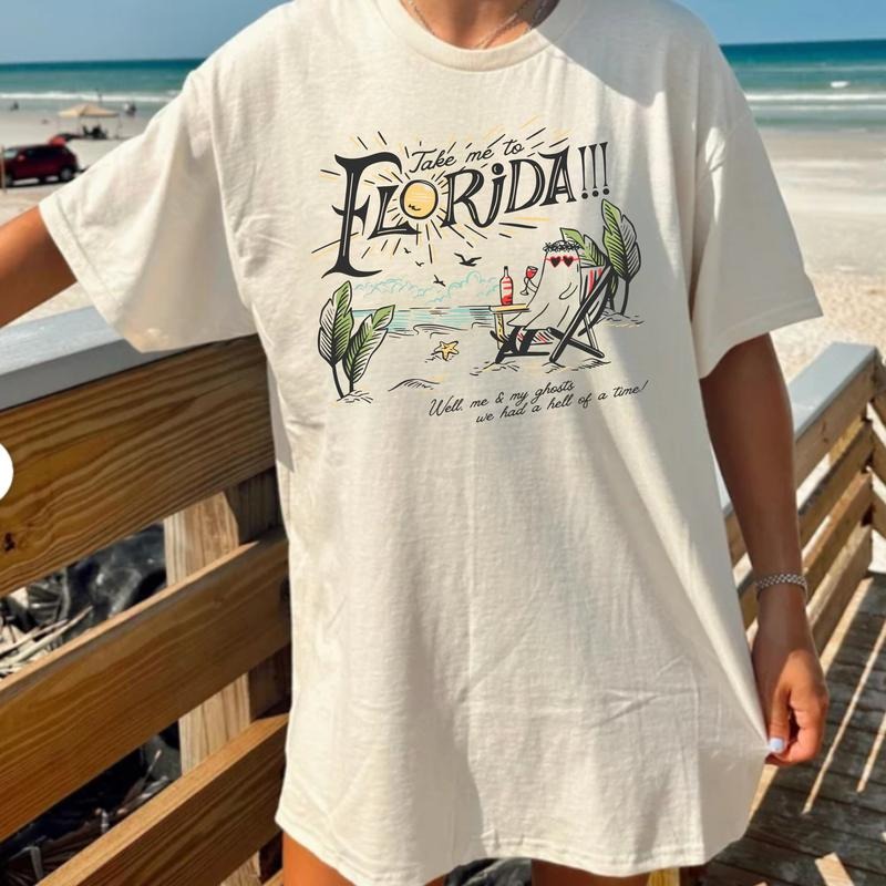 Take me to FLORIDA!!! TTP t shirt |r Merch | Ti Fan Gifts | Era tour outfit | Anti Hero Ghost | Streetwear Shortsleeve...