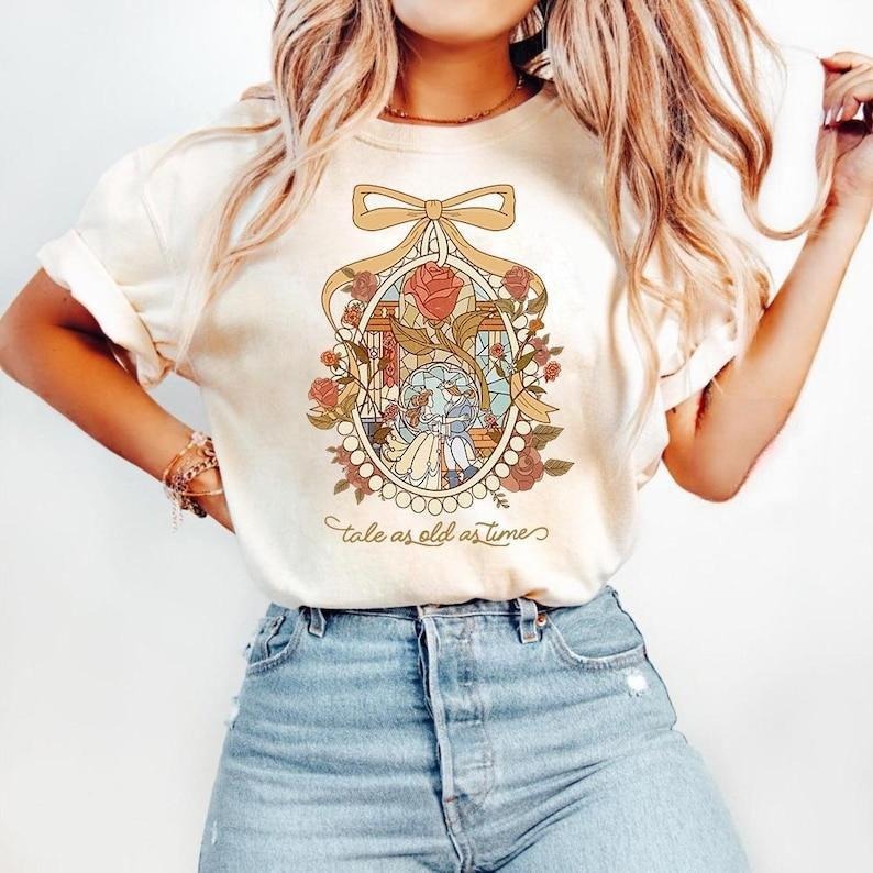 Tale As Old As Time T Shirt, Sweatshirt Hoodie, Family trip 2025, Belle's Book Shop | HypeCrazeTee.com