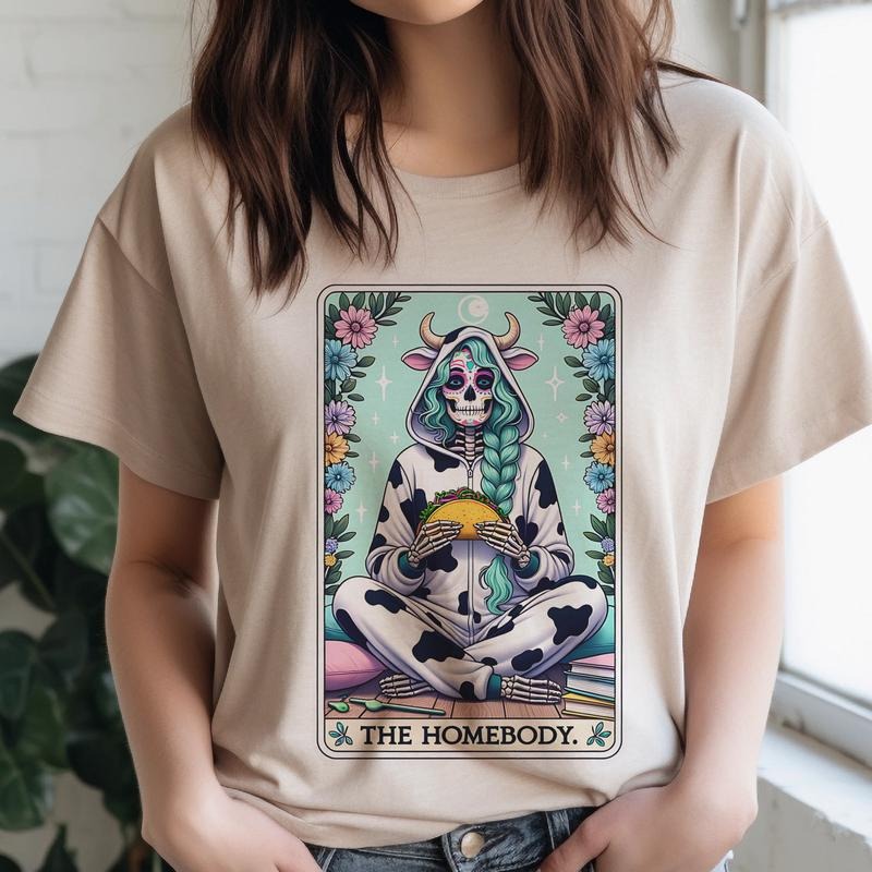 Tarot Skull Tees Dead Inside Tarot Tee The Patriot T-Shirt The True Crime Junkie Top The Homebody Tarot Tshirt  Born In...