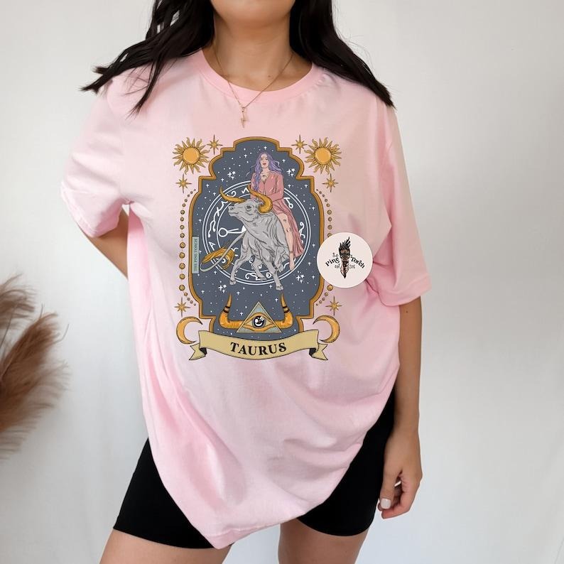 Taurus Zodiac Tee, Taurus gift, Zodiac Taurus birthday gift, Taurus original artwork, Taurus zodiac art, Taurus birthday,...