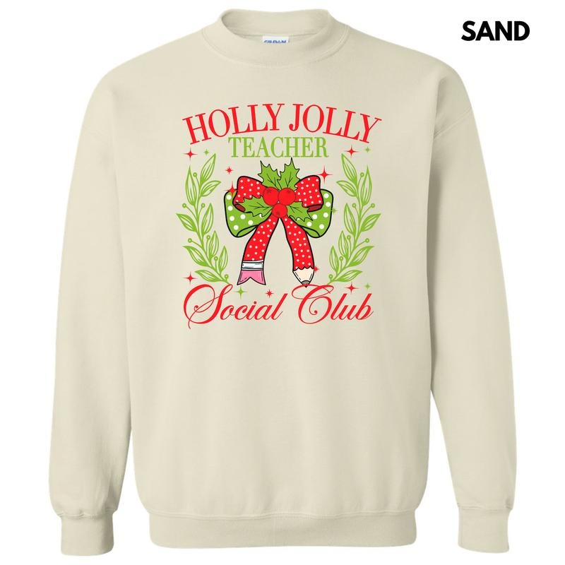 Teacher Holly Jolly Club Sweatshirt 'NLB' T-Shirts, Hoodie | HypeCrazeTee.com