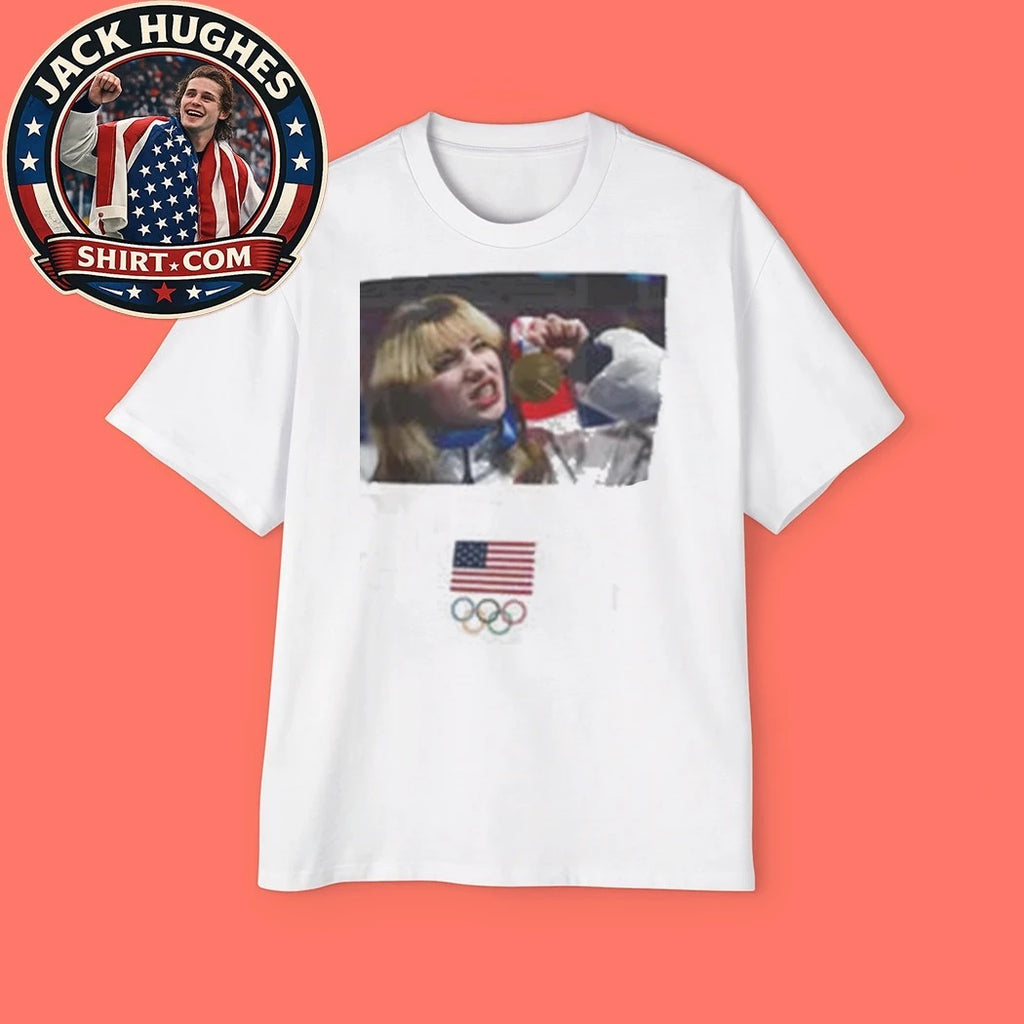 Team USA Olympic American Flag &amp; Olympic Rings Fan Shirt