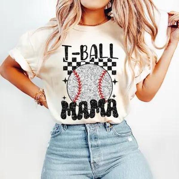Tee Ball Mom Essential Tshirt, Unisex cotton Tshirt for Mom, Happy Mother day Hoodie, Sweatshirt | HypeCrazeTee.com
