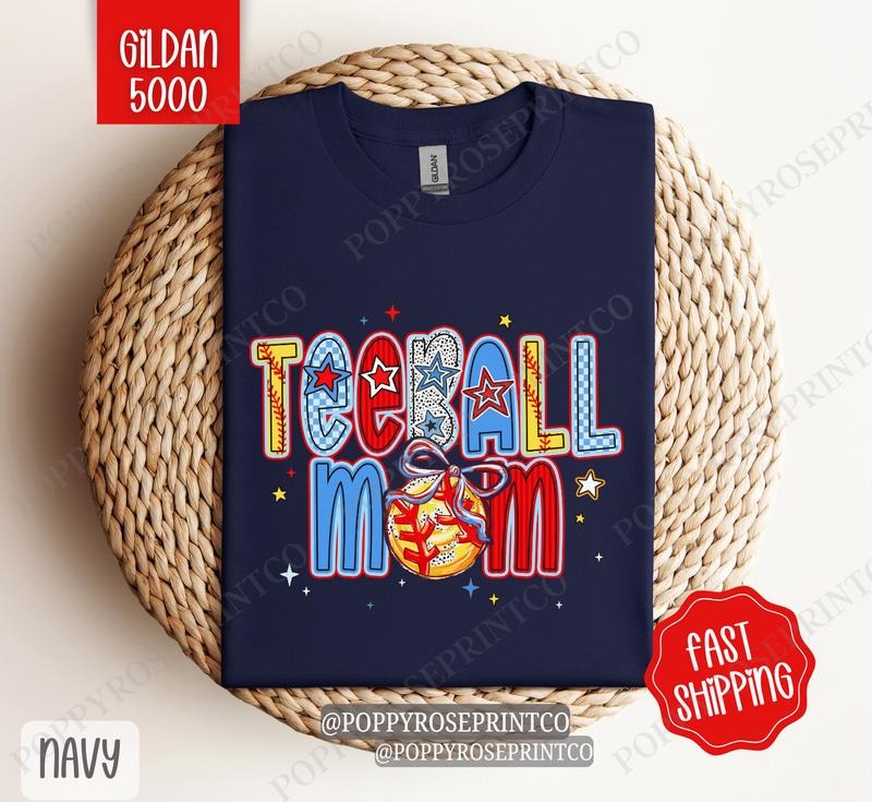 Tee-ball Mom Gildan Tshirt, Tee-ball Mom Tee, Tee-ball Women's Tshirt Hoodie, Sweatshirt | HypeCrazeTee.com