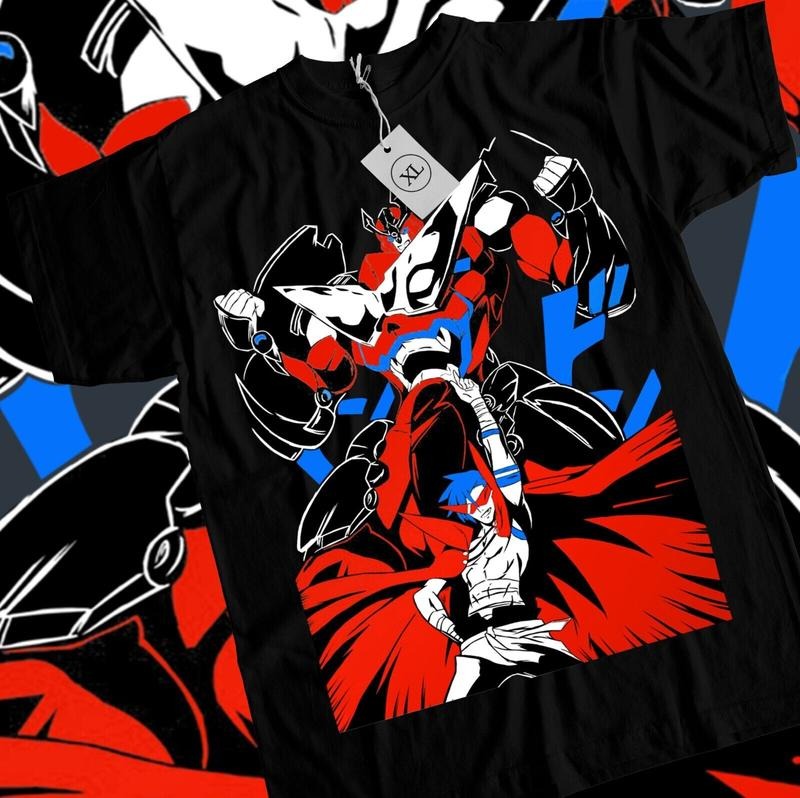 Tengen Toppa T-Shirt S-4XL Gurren Lagann Kamina Anime Manga Black Gifts Shirt Tshirt S-4XL Hoodie, Sweatshirt