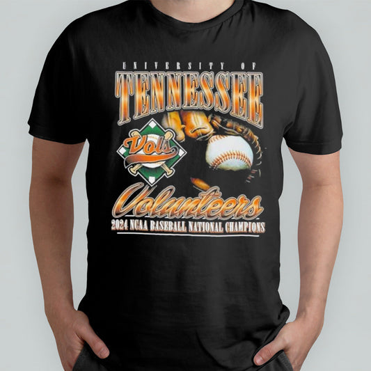 Tennessee Volunteers 2024 NCAA Baseball National Champions Graphic Tee Shirt