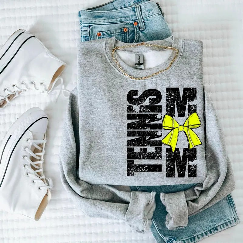 Tennis Mom Bow DTF Transfers - THIS IS NOT A SHIRT Hoodie, Sweatshirt | HypeCrazeTee.com