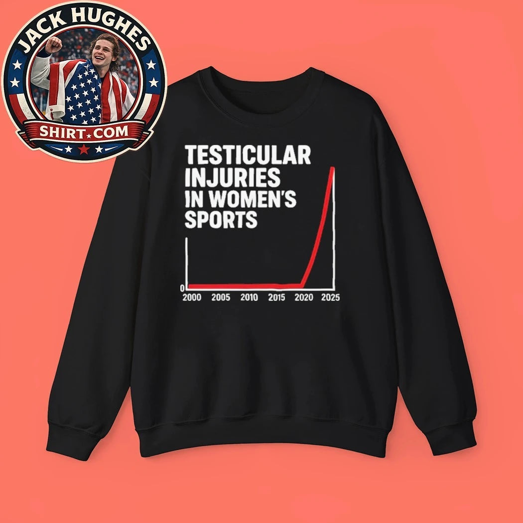 Testicular Injuries In Women’s Sports Satire And Politics T-Shirt