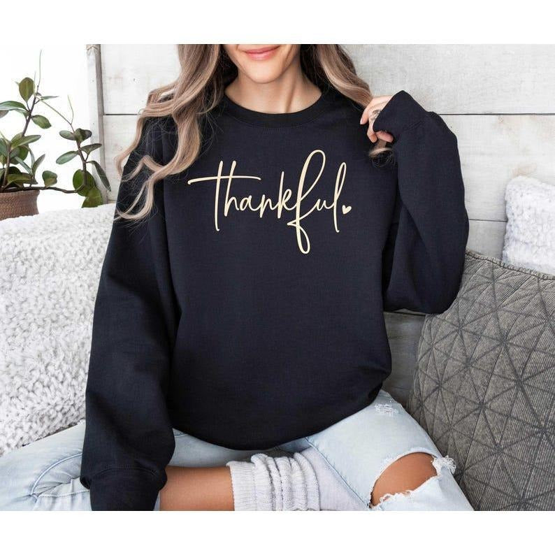 Thankful Sweatshirt, Thankful Lover Sweater, Hello Thanksgiving Sweatshirt, Women Thankful Sweatshirt, Women Gift For...