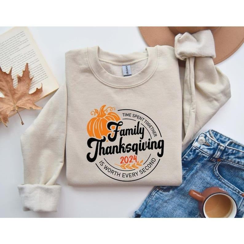 Thanksgiving Family Sweatshirt, Family Thanksgiving 2024 Shirt, Family Dinner Tshirt, Family Thanksgiving Cruise,...