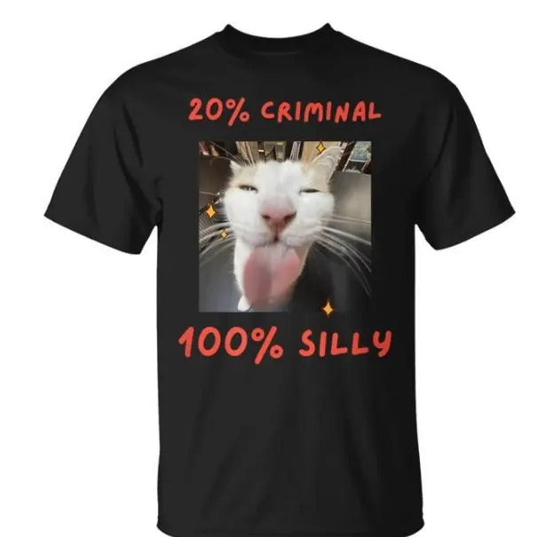 That Silly Cat Meme T-Shirt, Funny Cat Shirt, Silly Tee Hoodie, Sweatshirt | HypeCrazeTee.com