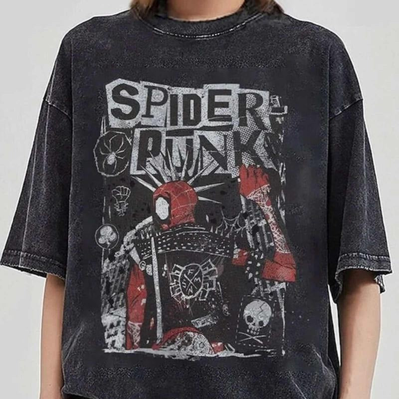 The Amazing Spider Punk Funny Graphic T-Shirt, Retro SSpider-mann Comic Tee Shirt, Unisex Sweatshirt, Hoodie Top Menswear...