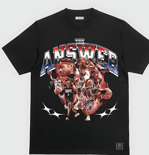 "The Answer" Allen Iverson Halftone TEE | VINTAGE GRAPHIC T-SHIRT SWEATSHIRT HOODIE | SPORT TEE | GIFT FOR FAN