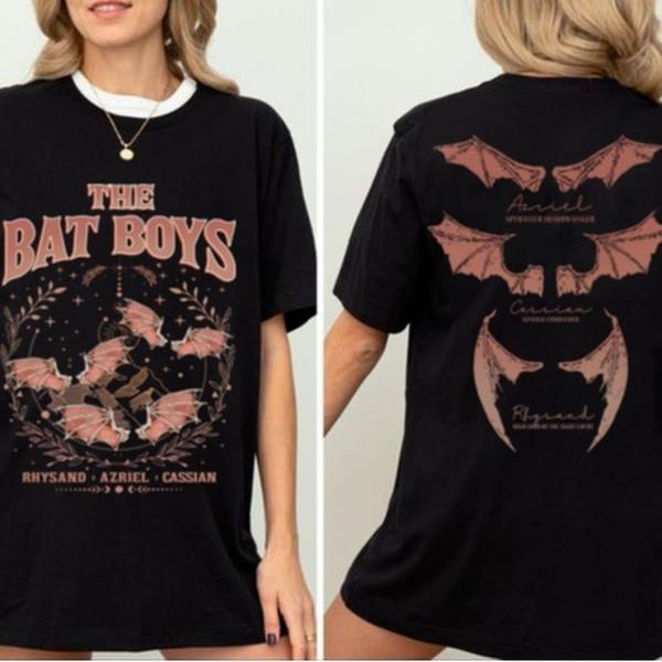 The Bat Boys Shirt, Acotar Shirt, Vintage Acotar Bookish T-Shirt, Bat Boys Wings Tee, Gift For Bookworm Hoodie, Sweatshirt