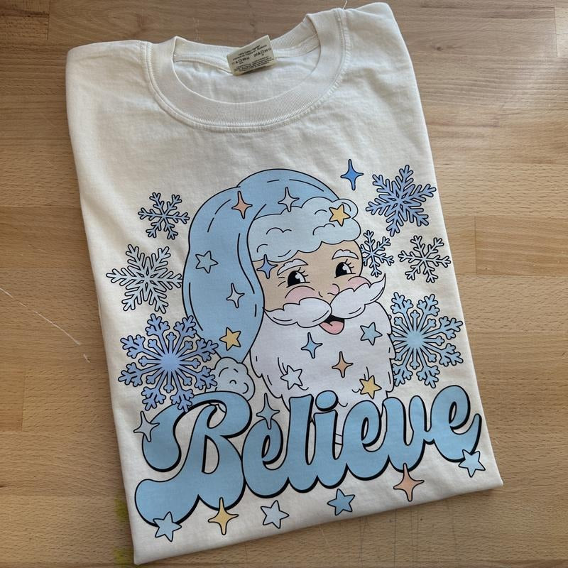 The Blue Believe Comfort Colors T-Shirt Hoodie, Sweatshirt | HypeCrazeTee.com