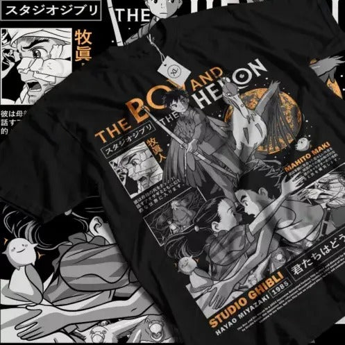 The Boy and the Heron T-shirt Girl Anime Manga Anime art Gift Shirt All Size Hoodie, Sweatshirt | HypeCrazeTee.com