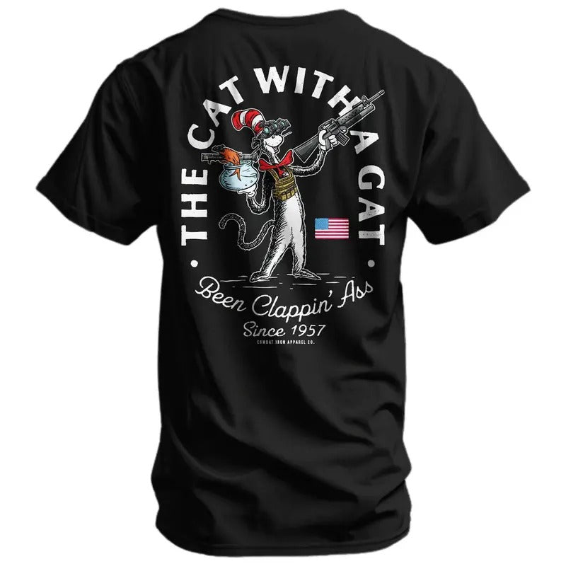 The Cat With A Gat Remix Men's T-Shirt Hoodie, Sweatshirt | HypeCrazeTee.com
