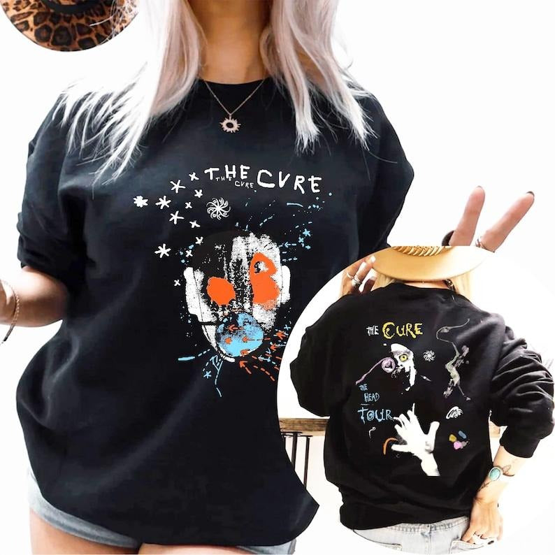 The Cure 2 sided Sweatshirt, The Cure band music t-shirt, Country Music Shirt, The Cure tshirt gift for men women unisex...