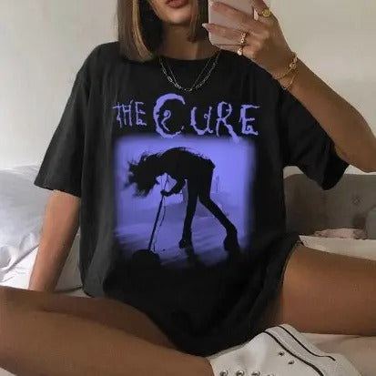 The Cure Band T-Shirt Black Cotton Unisex Cotton Streetwear Tshirt Hoodie, Sweatshirt | HypeCrazeTee.com