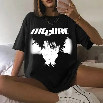 The Cure Band Tee, Premium Cotton Shirt, The Cure Graphic tee,  Retro 90s Band tee, Retro Graphic Tees Hoodie, Sweatshirt