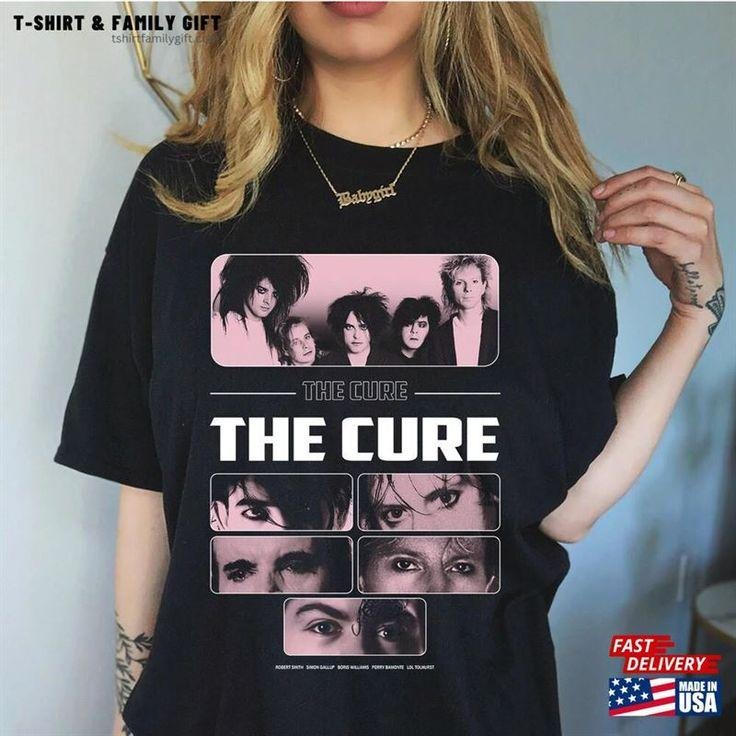 The Cure Shirt Vintage Retro Band Unisex Classic Music Graphic Print Tee Hoodie, Sweatshirt | HypeCrazeTee.com