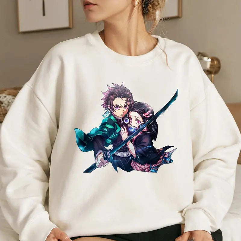 DM Characters Tanjiro Nezuko Shirt Anime Shirt Anime Otaku Shirt Comfort Cotton T-Shirts, Hoodie, Sweatshirt