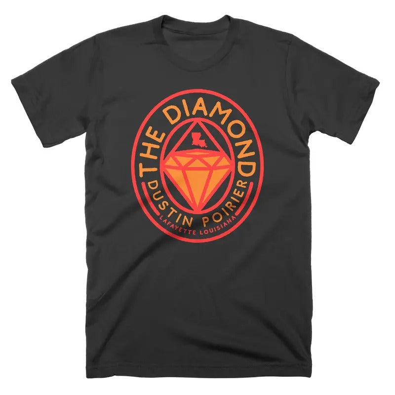 The Diamond Retro Wordmark Dustin Poirier Shirt, Vintage MMA UFC Tee, Gift For Fans Cotton Crewneck Hoodie, Sweatshirt