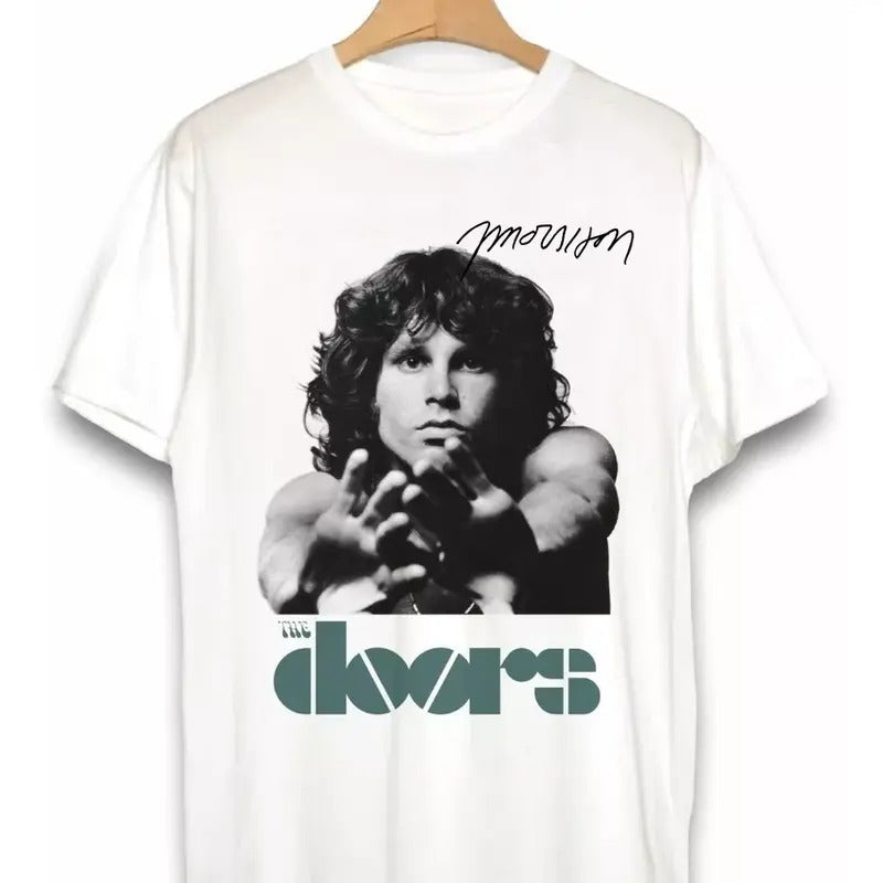 Doors Band Jim Heavy Cotton White All Size Shirt T-Shirts, Hoodie, Sweatshirt