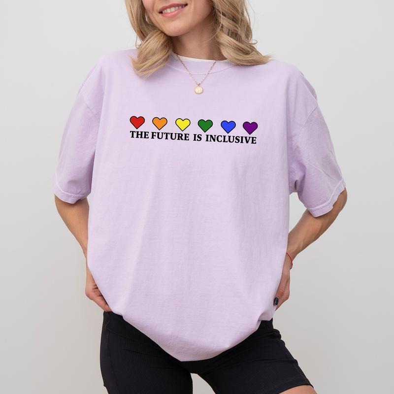 Future Is Inclusive Comfort Colors Shirt Trans Rights LGBTQ Social Justic Rainbow Pride Outfits T-Shirts, Hoodie, Sweatshirt