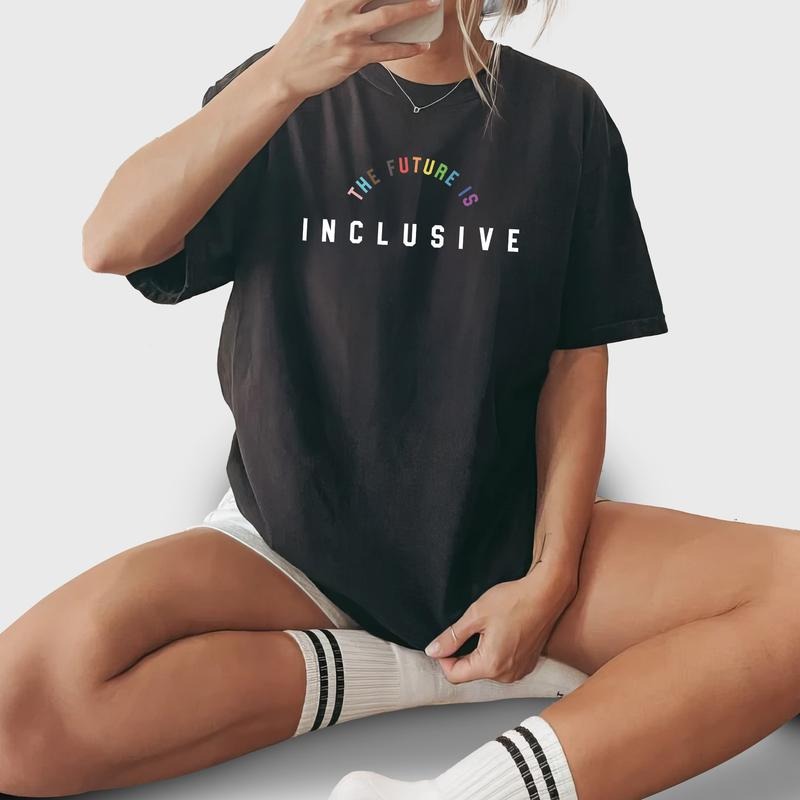 Future Is Inclusive Shirt Rainbow Pride Trans Rights Top LGBTQ Progress Pride Shirt Social Justice Shirt Gay Pride Lesbian LGBTQ Pride Month Parade LGBT Tops Womenswear Comfort Casual Menswear T-Shirts, Hoodie, Sweatshirt