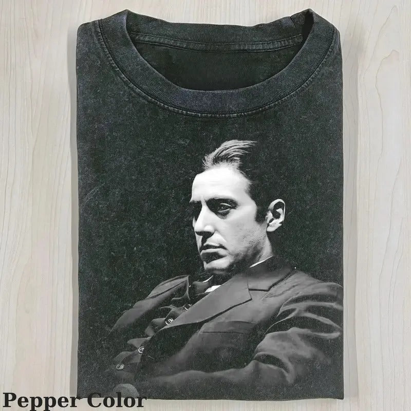 The Godfather Vintage Tee, Vito Corleone T-Shirt, The Godfather Movie Shirts, Unisex Movie Shirt Menswear Womenswear...