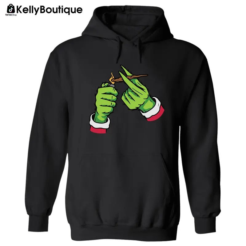The Green Guy Movie Character Lighting Christmas Season Graphic Printed Unisex Classic Comfort Cotton Sweatshirt Hoodie...
