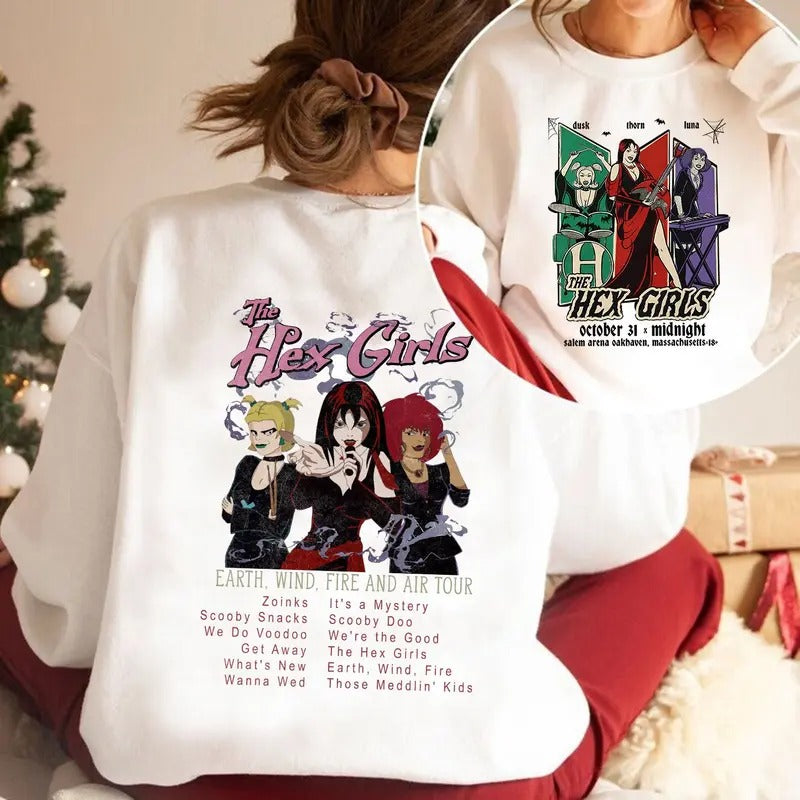 The Hex Girls Rock Band Music 2 Sides Sweatshirt, Rock Band 2 Sides Sweatshirt, Hex Girls 2023 Tour Tee Birthday, Music...