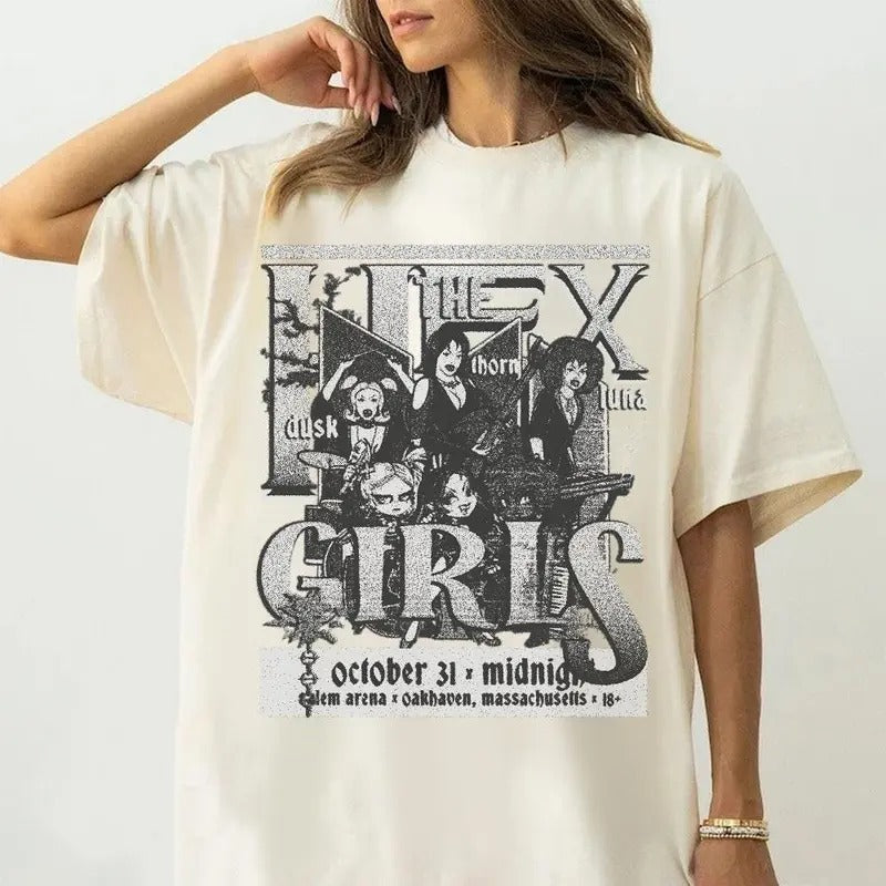 The Hex Girls Tour Shirt, Hex Girls Concert Shirt, Retro Halloween Hex Girls Rock Band Concert Tee Rocker Mama, Unisex...