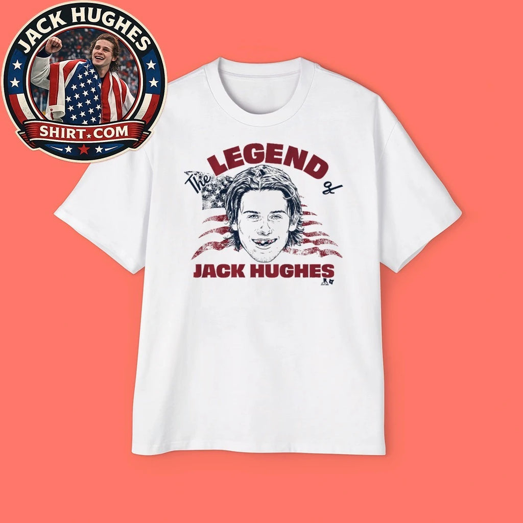 The Legend of Jack Hughes Flag American T-Shirt