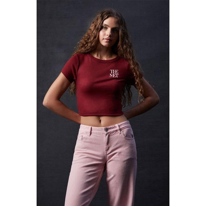 The Met Women's x PacSun Logo Baby T-Shirt Hoodie, Sweatshirt | HypeCrazeTee.com